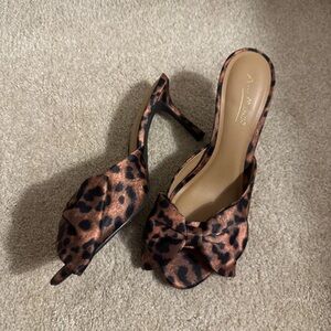 Anne Michelle Animal Print Bow Heels